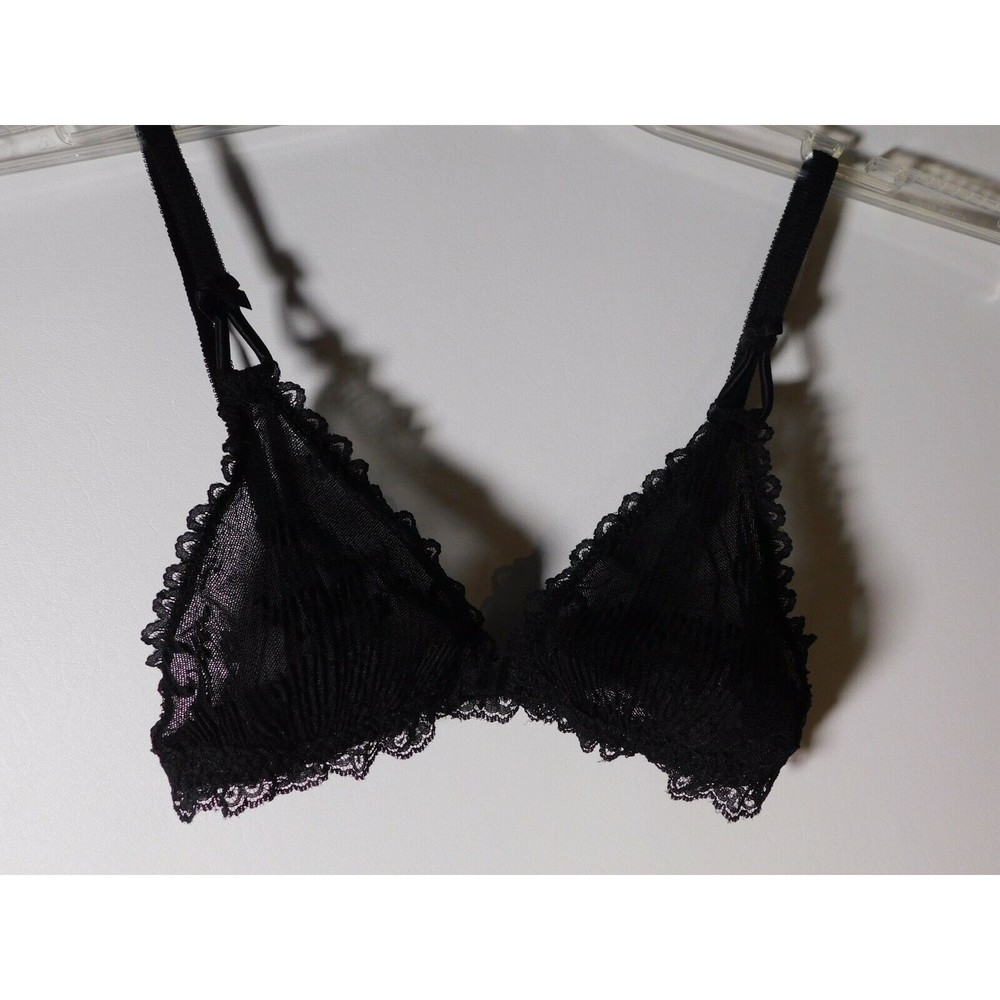 Marilyn Monroe by Warner's Black Lightly Lined Lace Lacy Size 34